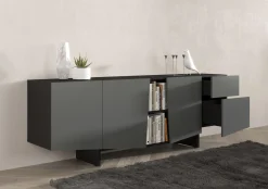 Nowoczesna szara komoda z szufladami WING / szer. 200 cm