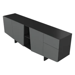 Nowoczesna szara komoda z szufladami WING / szer. 200 cm