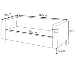 Nowoczesna wygodna sofa trzyosobowa tapicerowana CALMO curio 09