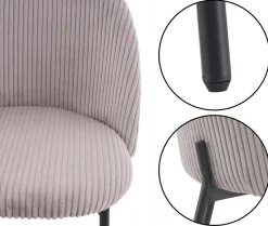 Nowoczesne stylowe krzesło Ines KT207 sztruks taupe