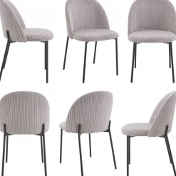 Nowoczesne stylowe krzesło Ines KT207 sztruks taupe