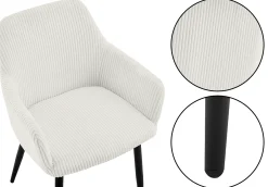 Nowoczesne stylowe krzesło kuchnia jadalnia salon KT206 Lotta sztruks beż