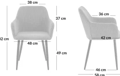 Nowoczesne stylowe krzesło kuchnia jadalnia salon KT206 Lotta sztruks beż