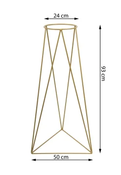 Nowoczesny kwietnik stojący 90 cm złoty GLAMOUR