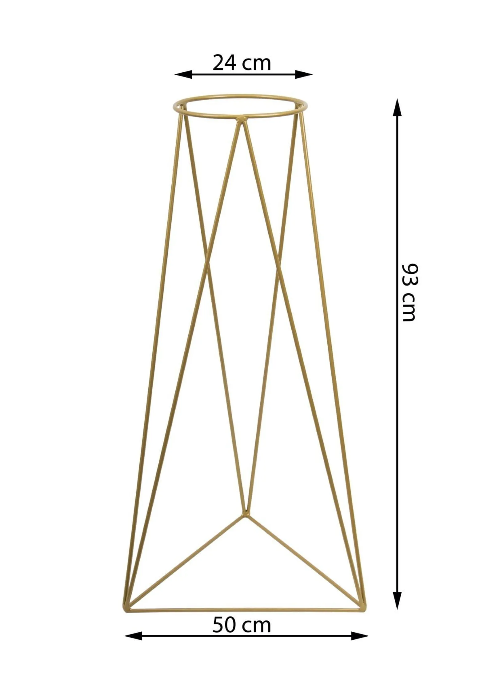 Nowoczesny kwietnik stojący 90 cm złoty GLAMOUR