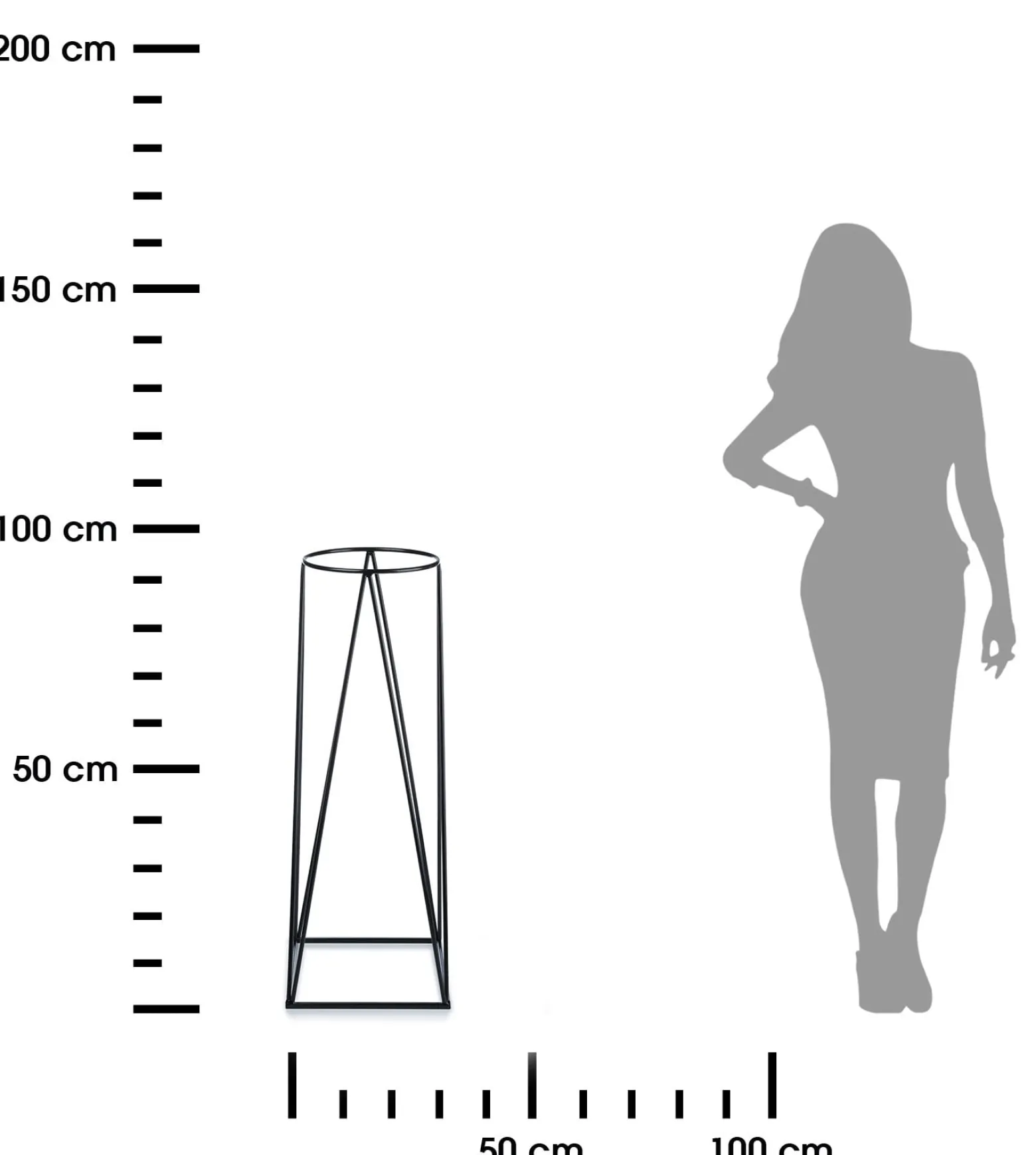 Nowoczesny kwietnik stojący 96 cm metal LOFT