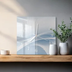 Nowoczesny zegar 30x30 Abstrakcyjne Linie zegar ścienny