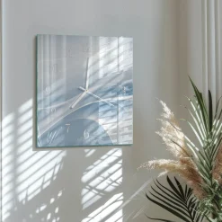 Nowoczesny zegar 30x30 Abstrakcyjne Linie zegar ścienny