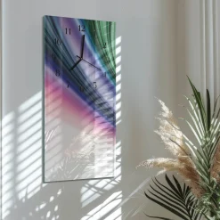 Nowoczesny zegar 30x60 Abstrakcyjne Linie design na ścianę