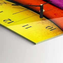 Nowoczesny zegar 30x60 Kolorowe Paski cichy mechanizm salon