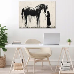 Obraz Abstrakcja Banksy Dekoracyjny Do Sypialni Salonu Na Płótnie 60X40