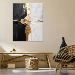 Obraz Abstrakcja Złoty Glamour Do Sypialni Salonu Kuchni Na Płótnie 60X40