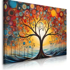 Obraz Abstrakcyjne Drzewo W Stylu Boho 30x20cm