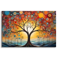 Obraz Abstrakcyjne Drzewo W Stylu Boho 30x20cm