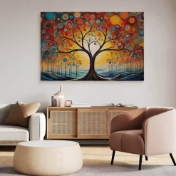 Obraz Abstrakcyjne Drzewo W Stylu Boho 30x20cm
