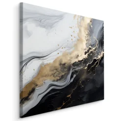 Obraz Abstrakcyjny Marmur W Czarno-Białych Kolorach 30x30cm