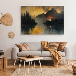 Obraz Abstrakcyjny Zachód Słońca 30x20cm