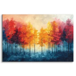 Obraz Akwarelowy Jesienny Las 30x20cm