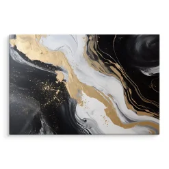 Obraz Artystyczny Marmur Z Elementami Złota 30x20cm