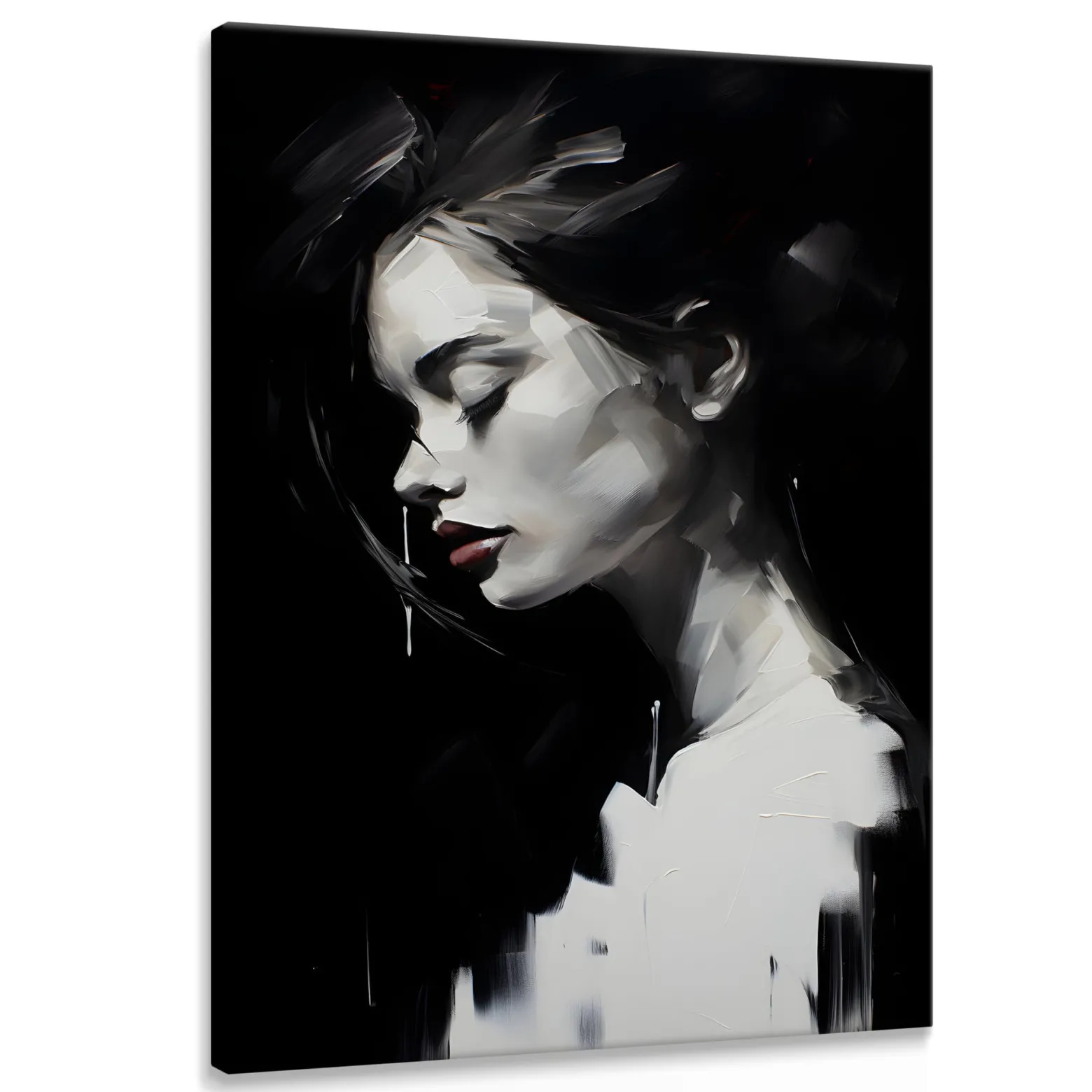 Obraz Canvas Czarno-Biały Portret Kobiety 20x30cm