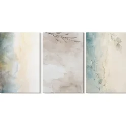 Obraz canvas 3 częściowy Delikatne akwarele | 3x40x60 | Wallfluent
