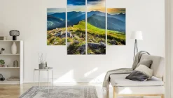 Obraz 4-Częściowy GÓRSKI Pejzaż Widok 3D 80x60cm