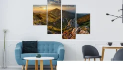 Obraz 4 Częściowy PEJZAŻ GÓRSKI Natura 3D 80x50cm