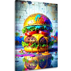Obraz do kuchni baru jadalni, Hamburger Jedzenie 20x30