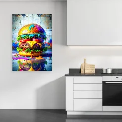 Obraz do kuchni baru jadalni, Hamburger Jedzenie 20x30