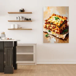Obraz do kuchni baru jadalni, Lasagne Jedzenie 20x30