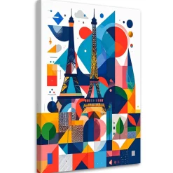 Obraz do salonu kuchni biura, Paryż Wieża Eiffla w stylu Bauhaus 20x30
