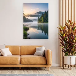 Obraz do salonu sypialni biura, Krajobraz jezioro góry natura 20x30