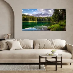 Obraz do salonu sypialni biura, Krajobraz jezioro góry las natura 80x40