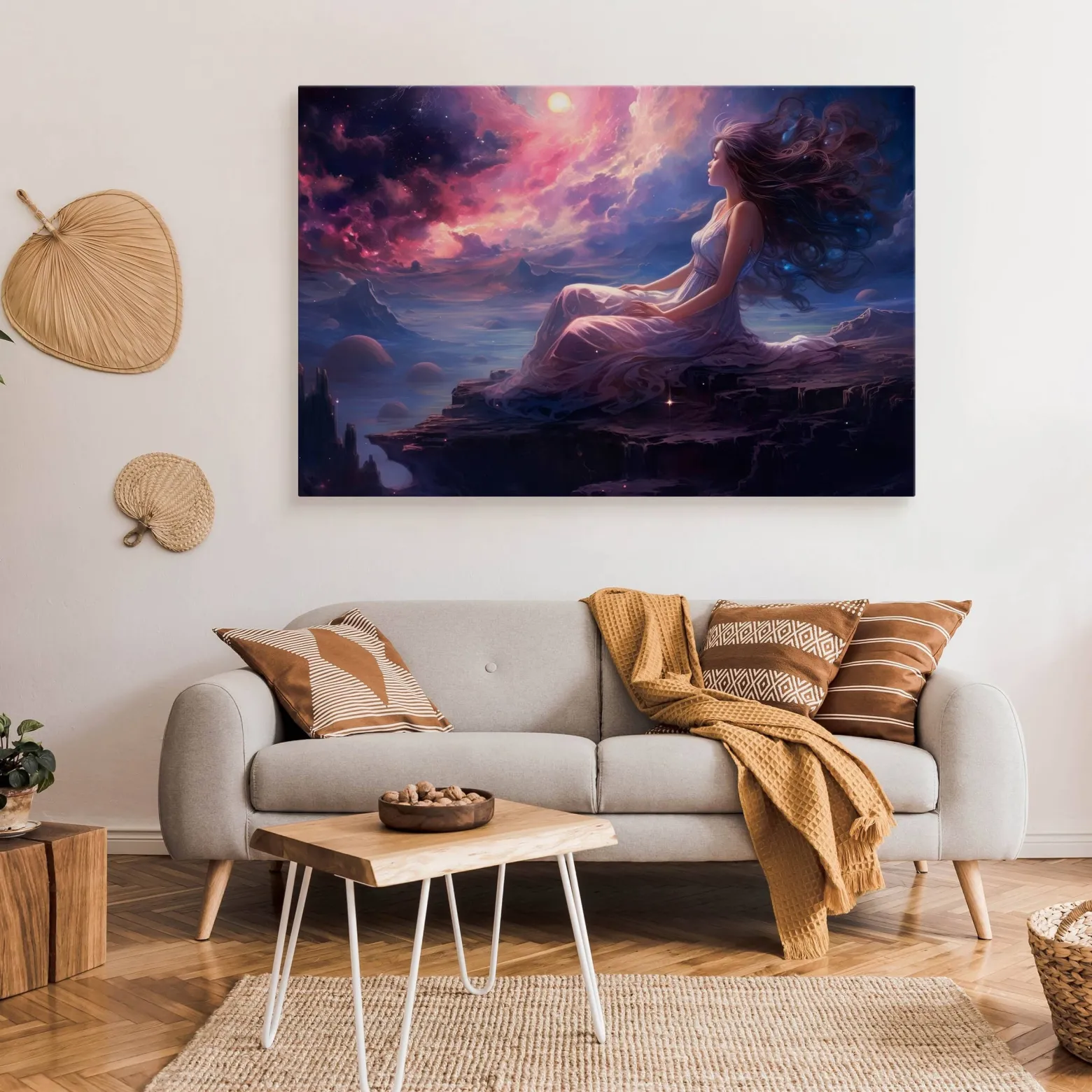 Obraz Kobieta Nocą W Bajkowej Krainie 30x20cm