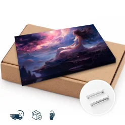 Obraz Kobieta Nocą W Bajkowej Krainie 30x20cm