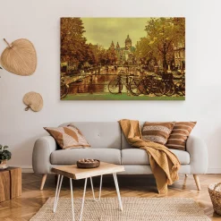 Obraz Krajobraz Amsterdamu Vintage 30x20cm
