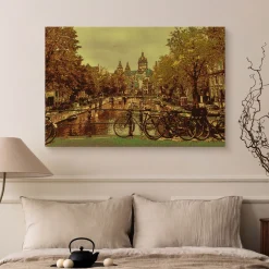 Obraz Krajobraz Amsterdamu Vintage 30x20cm