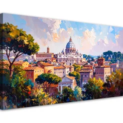 Obraz na płótnie do salonu sypialni, biura Panorama Rzymu 80x40