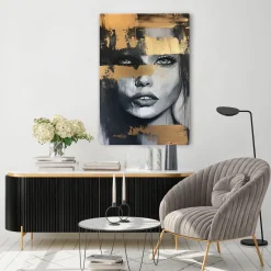 Obraz Na Płótnie Tajemniczy Portret Kobiety Glamour 20x30cm