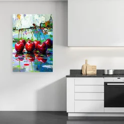 Obraz nowoczesny do kuchni jadalni, Czereśnie Owoce 20x30