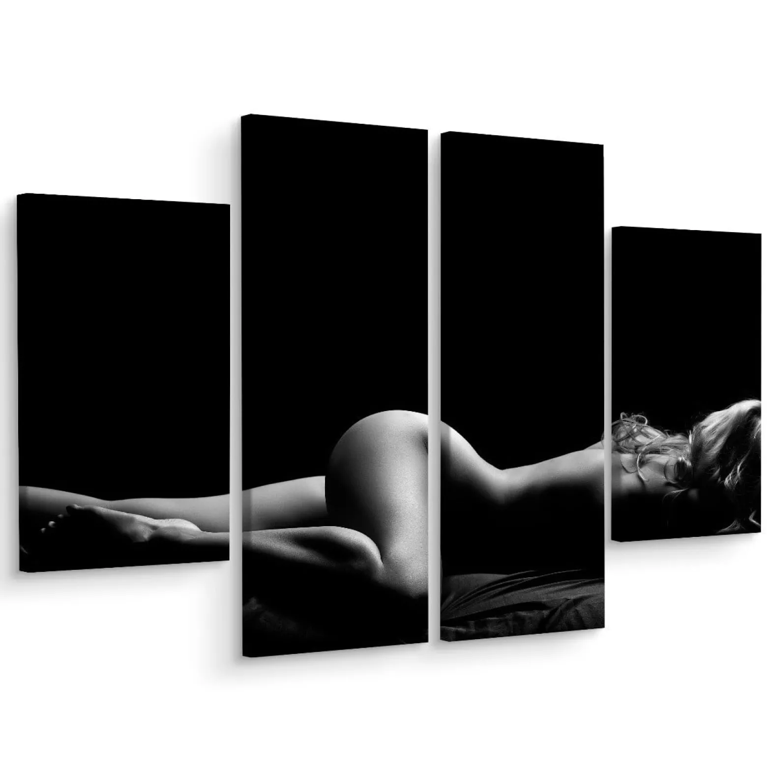 Obraz Tetraptyk Zmysłowa POZA Kobieta 3D 80x60cm