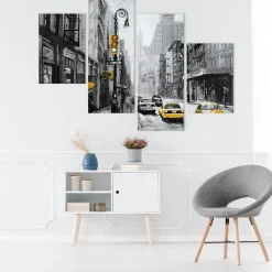 Obraz Wieloczęściowy MIASTO Ulica NYC 3D 80x50cm