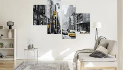Obraz Wieloczęściowy MIASTO Ulica NYC 3D 80x50cm