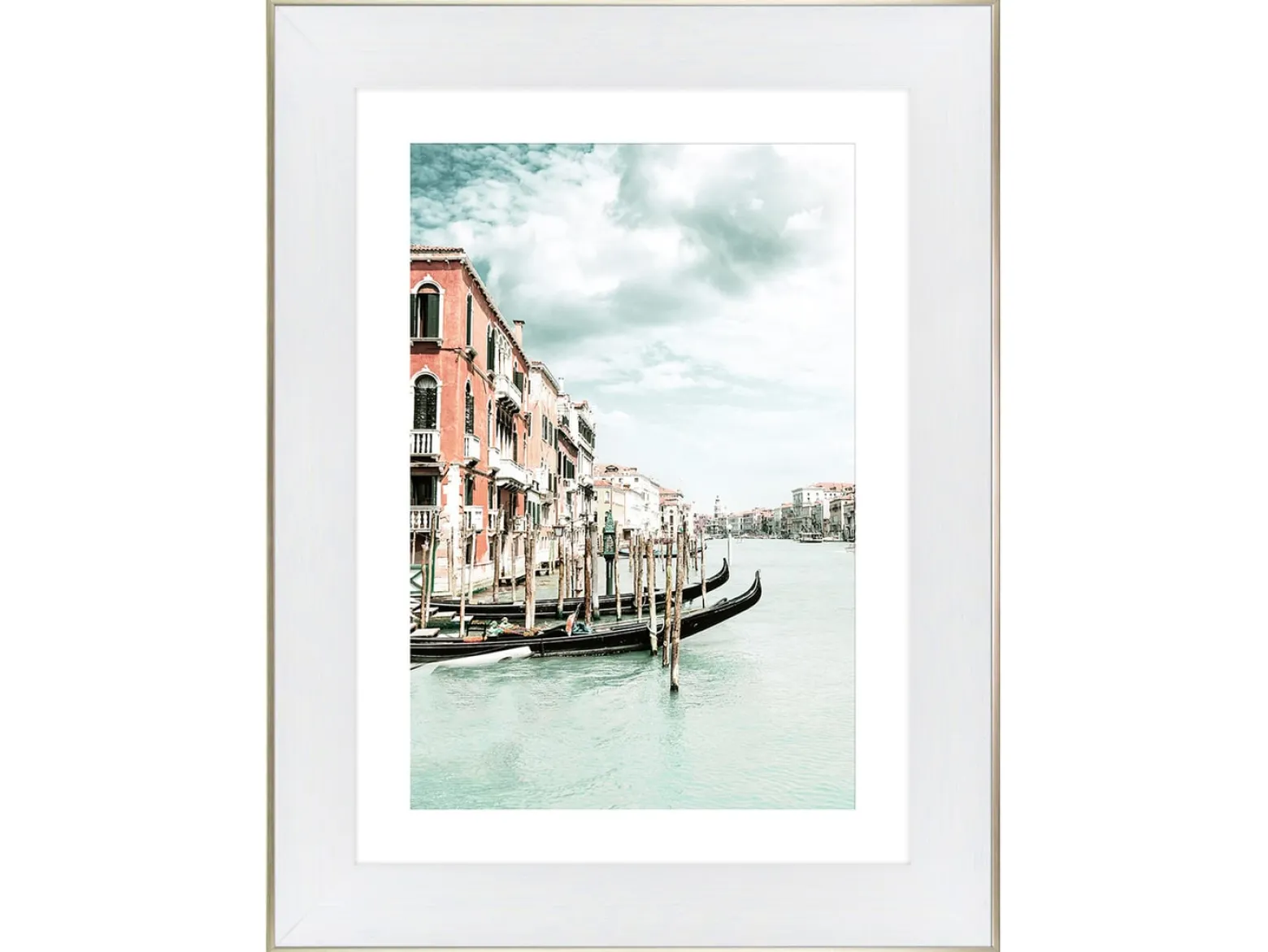 Obraz w ramie Venice View Of The Gondola 64x84 cm