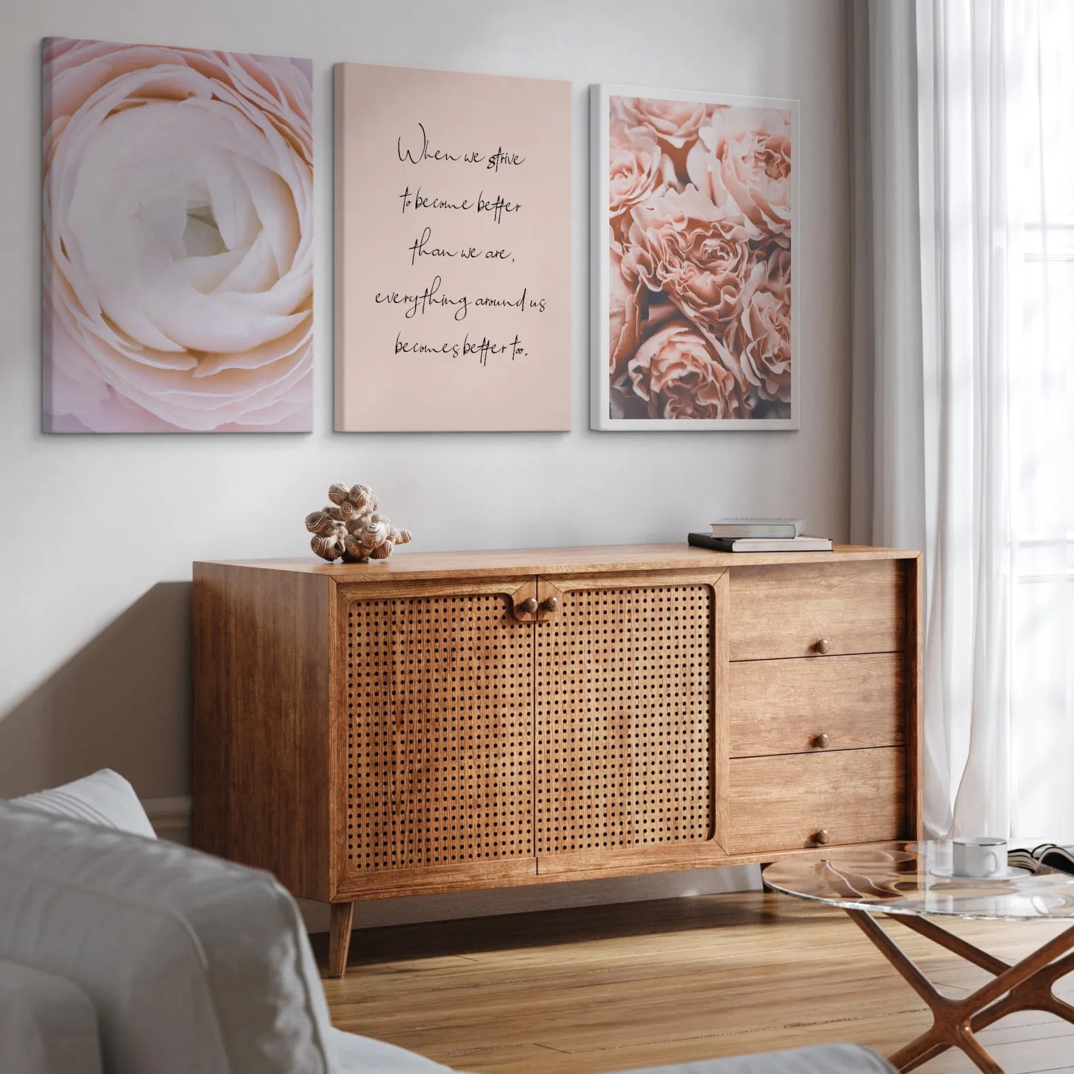 Obrazy Do Salonu Canvas Delikatne Piwonie