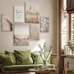 Obrazy Morze Plaża Rośliny Napisy Styl Boho