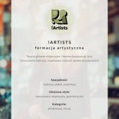 Obrazy na płótnie A4 Kolorowa miejska scena postacie projektu !Artists