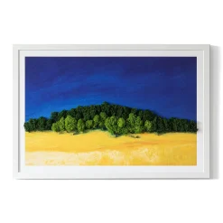 Obraz z mchem - Piękny krajobraz 60x40 cm Biała Rama