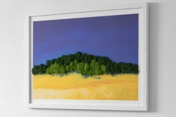 Obraz z mchem - Piękny krajobraz 60x40 cm Biała Rama