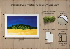 Obraz z mchem - Piękny krajobraz 60x40 cm Biała Rama